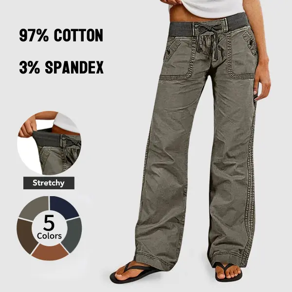 💝💝Limited Stock!🔥Women's High Stretch Mid Rise Straight Pants