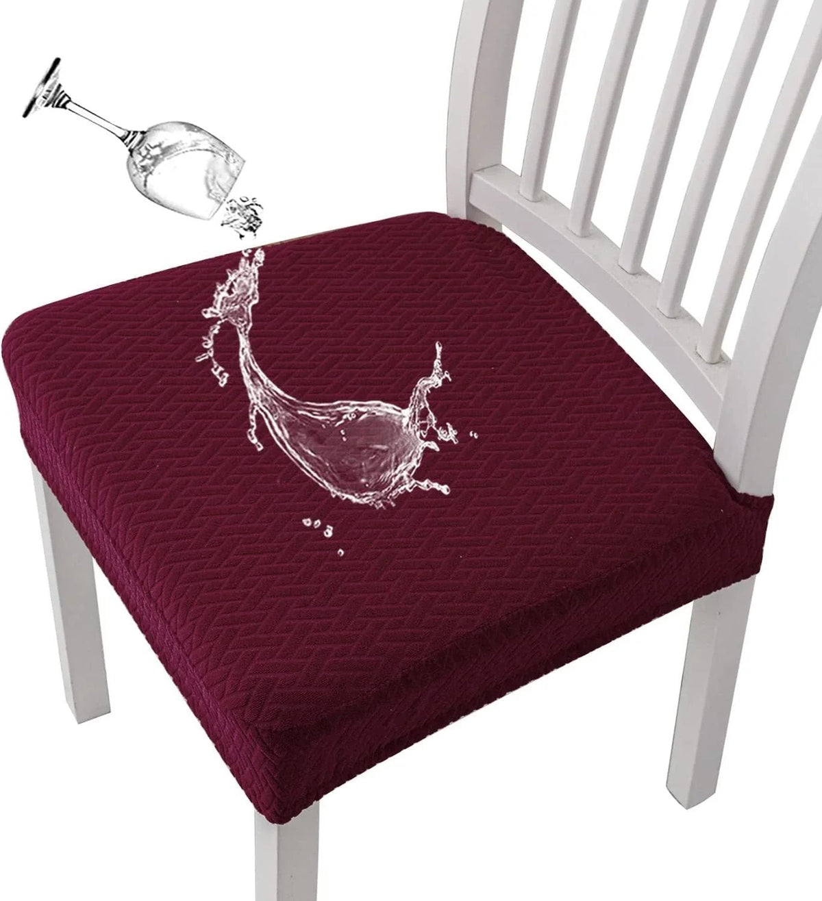 Jacquard Chair Seat Cover – Waterproof, Non-Slip, Machine Washable