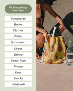 Organic Cotton Towel Backpack – 2-in-1 Convertible Beach Towel & Carry Bag, Sand-Repellent