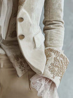Cordelia | Ivory Embroidered Tailored Blazer