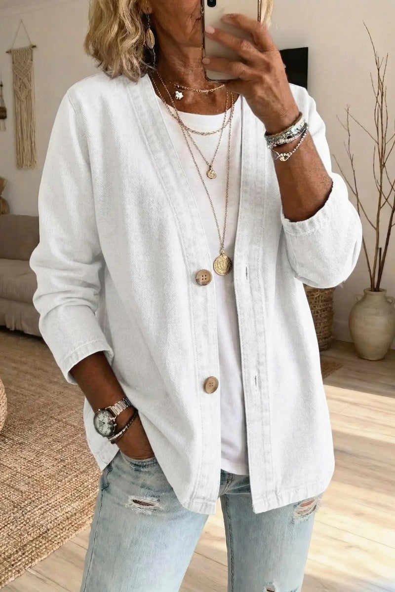 Lightweight Denim Cardigan