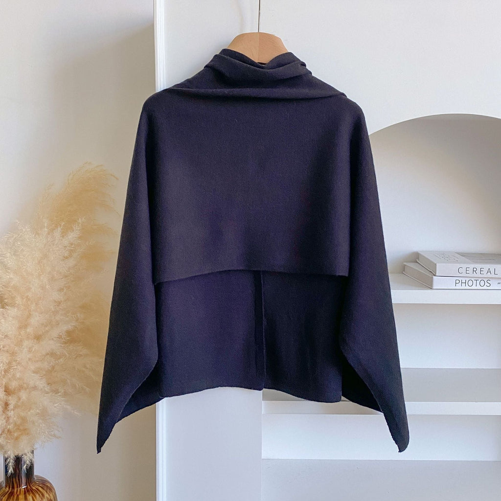 💚4pcs-Women's Soft Wool-Blend Wrap Cardigan – Cozy Open-Front Shawl Sweater for Fall