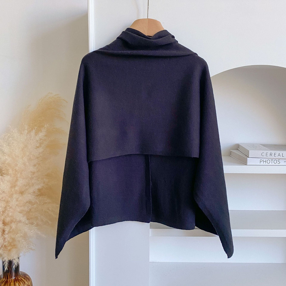 💚4pcs-Women's Soft Wool-Blend Wrap Cardigan – Cozy Open-Front Shawl Sweater for Fall