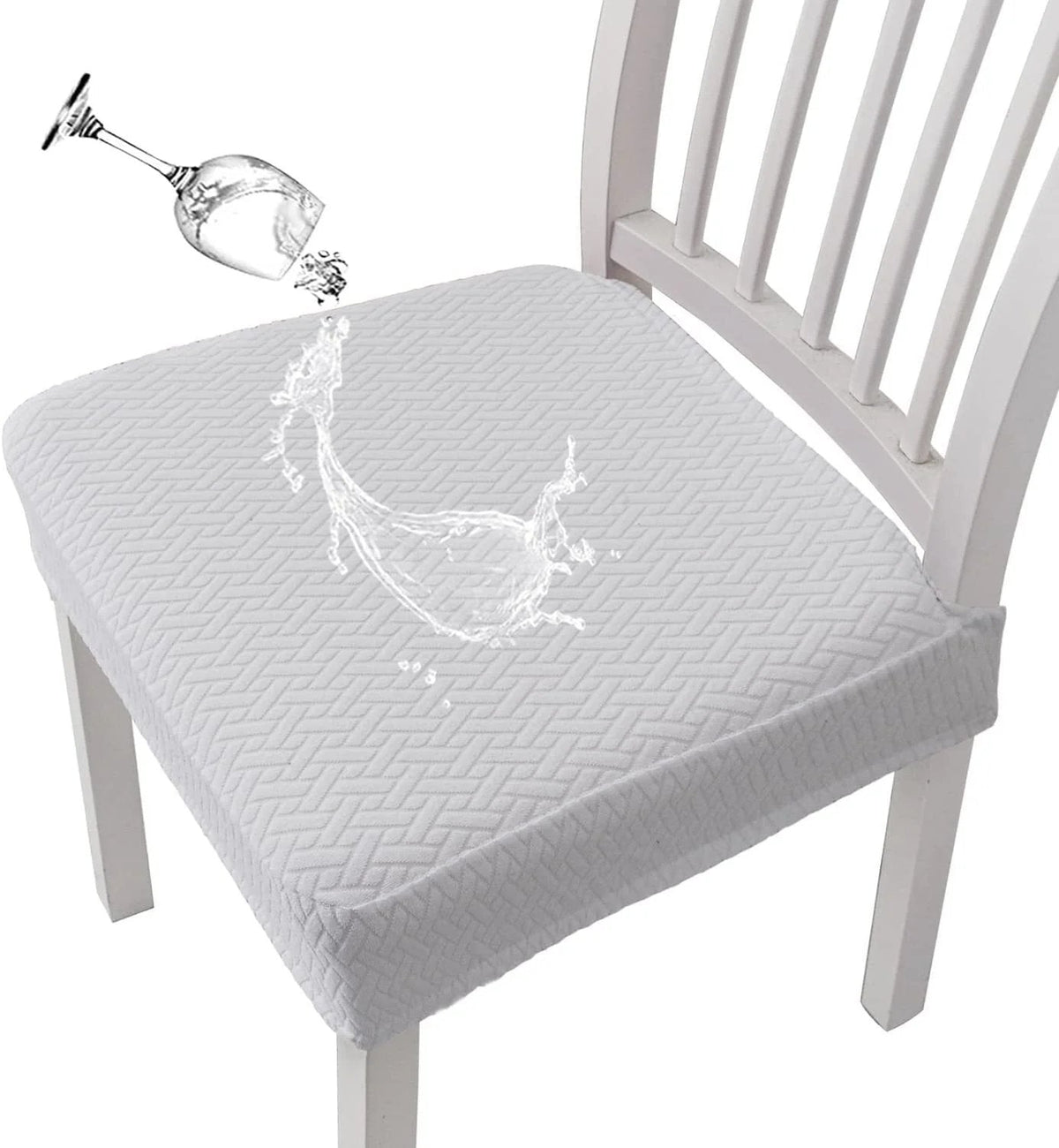 Jacquard Chair Seat Cover – Waterproof, Non-Slip, Machine Washable