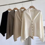 💚4pcs-Women's Soft Wool-Blend Wrap Cardigan – Cozy Open-Front Shawl Sweater for Fall