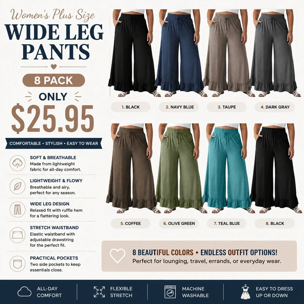💝💝Limited Stock!🔥Women's Plus Size Wide Leg Pants