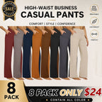 💚Women’s High-Waist Wide Leg Pants – Business Casual Yoga Dress Pants with Pockets