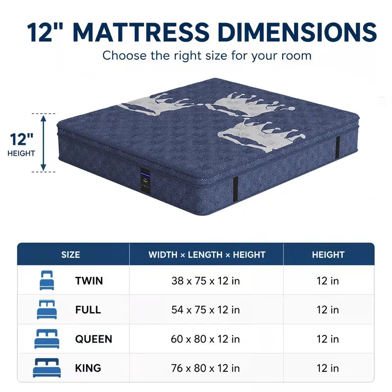 💥 Factory Direct Sale💥| 12"/14" Hybrid Mattress + FREE Fitted Sheet 🛏️