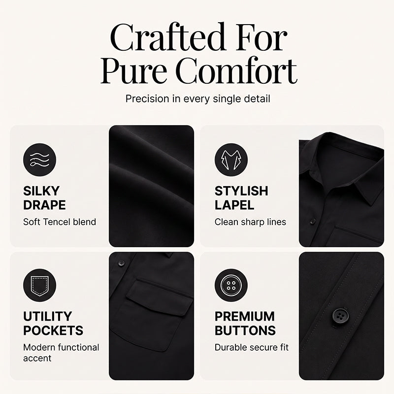 Women's Solid Lapel Button Down Shirt