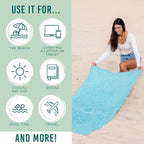 Organic Cotton Towel Backpack – 2-in-1 Convertible Beach Towel & Carry Bag, Sand-Repellent