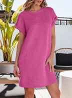 Striped V-Neck Midi Dress with Pockets – 2026 Summer Breathable Fabric