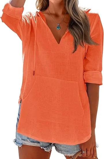 Hooded Beach Cover-Up with Pockets