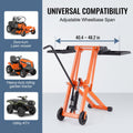 🎉Hydraulic Lawn Mower Lift, 500 LBS Load Capacity, Solid Carbon Steel Construction, Adjustable Universal Lawn Lifter