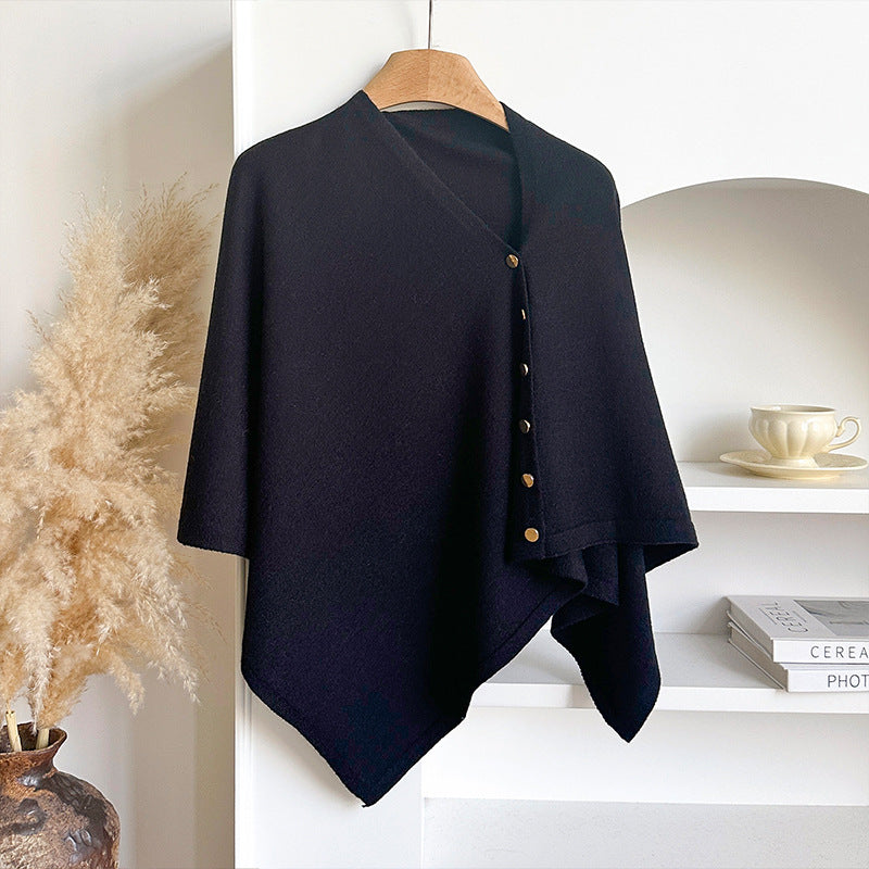 💚4pcs-Women's Soft Wool-Blend Wrap Cardigan – Cozy Open-Front Shawl Sweater for Fall