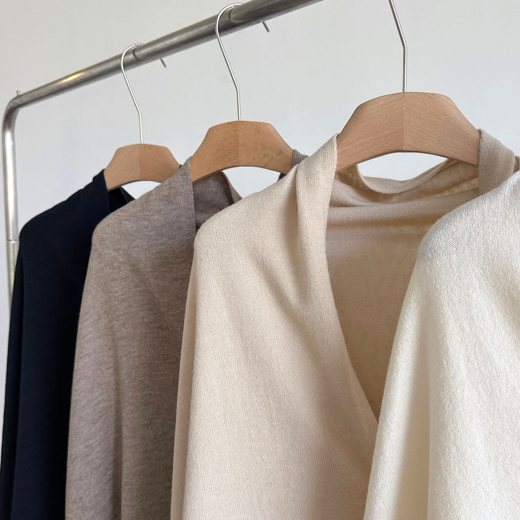 💚4pcs-Women's Soft Wool-Blend Wrap Cardigan – Cozy Open-Front Shawl Sweater for Fall
