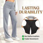 Women's High-Waisted Stretch Pants – Comfortable Straight Leg Everyday Trousers