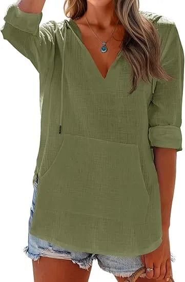 Hooded Beach Cover-Up with Pockets