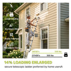 💥 Factory Direct Sale💥 12.5 FT Telescoping Ladder | 330 LBS Capacity | Compact & Portable