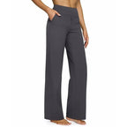 💚Women’s High-Waist Wide Leg Pants – Business Casual Yoga Dress Pants with Pockets