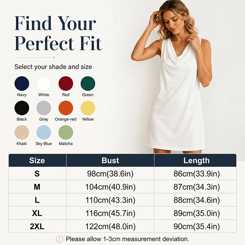 Women's Elegant Slim Fit Cowl Neck Dress