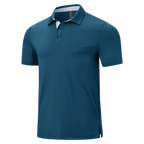 💝💝Men's Classic Polo Shirts Contrast Collar Short Sleeve Casual Solid Stylish and Printed Polo