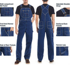 💝💝Last Day Promotion🔥Men's Denim Bib Overalls,  Workwear with Adjustable Straps and Convenient Tool Pockets