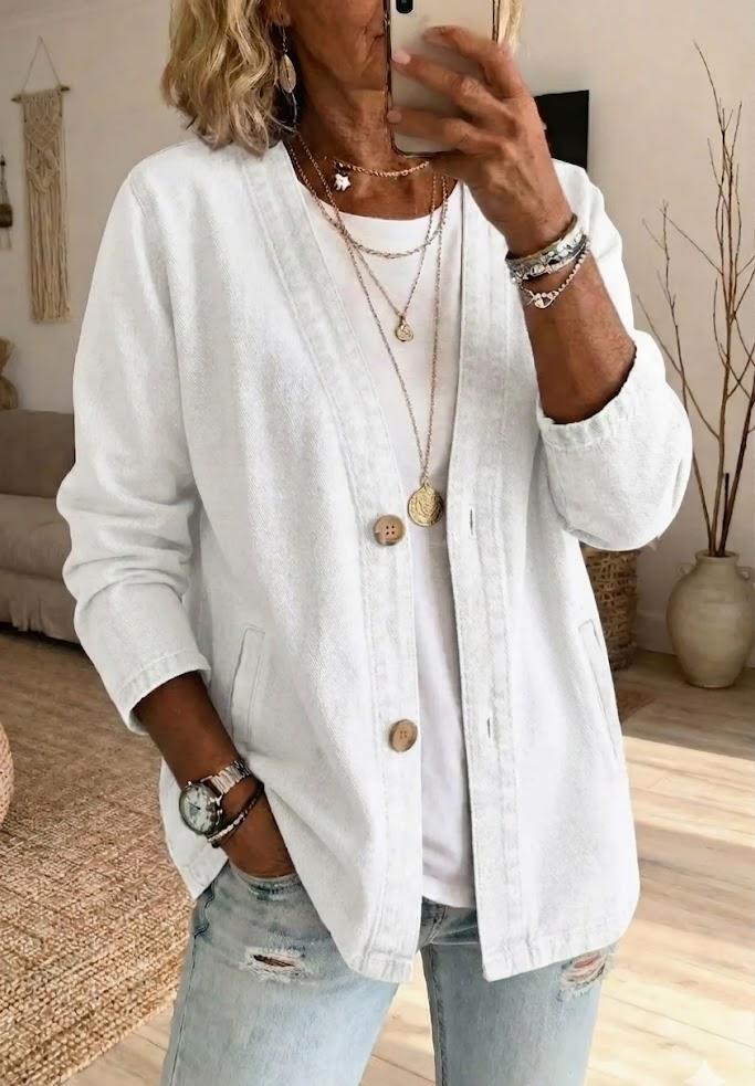 Lightweight Denim Cardigan