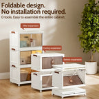 💥 Factory Direct Sale💥 Foldable Storage Box with Lid & Wheels | 40/64/128 QT | Stackable Organizer