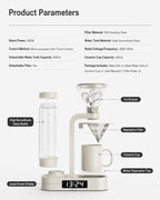 💥Factory Direct Sale💥Coffee Alarm Clock Maker Bedside Dual Mode Extractor 500ml Glass Water Tank