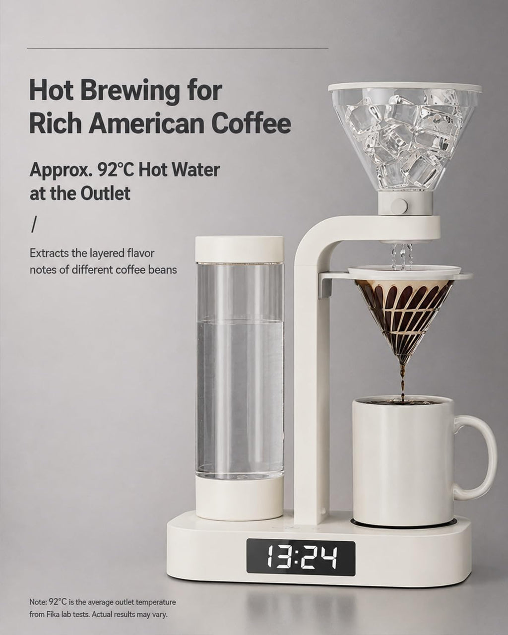 💥Factory Direct Sale💥Coffee Alarm Clock Maker Bedside Dual Mode Extractor 500ml Glass Water Tank