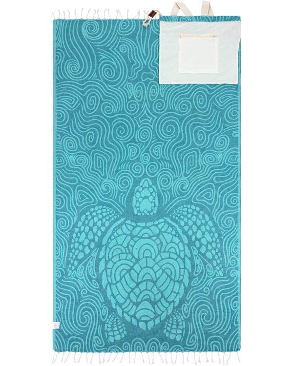Organic Cotton Towel Backpack – 2-in-1 Convertible Beach Towel & Carry Bag, Sand-Repellent