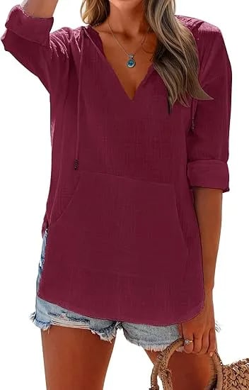 Hooded Beach Cover-Up with Pockets
