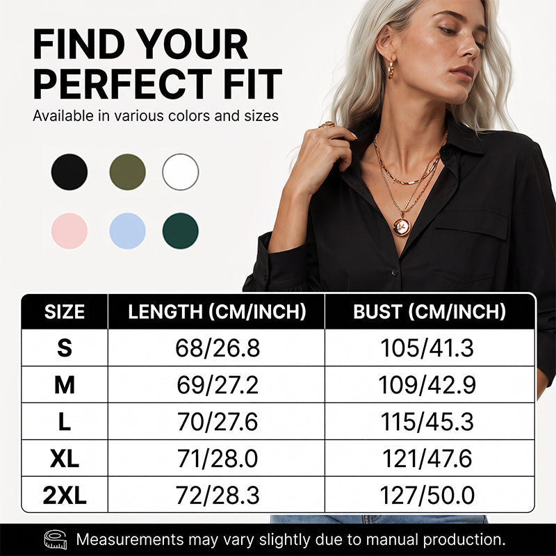Women's Solid Lapel Button Down Shirt