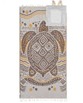 Organic Cotton Towel Backpack – 2-in-1 Convertible Beach Towel & Carry Bag, Sand-Repellent