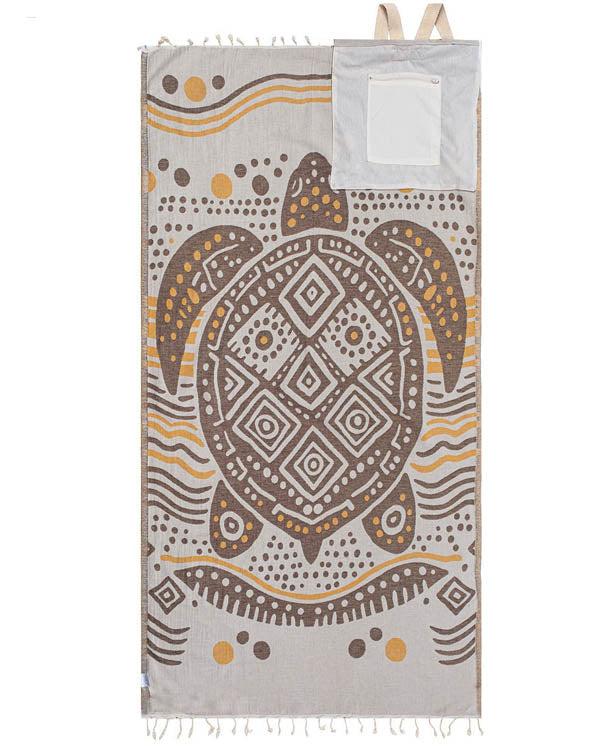 Organic Cotton Towel Backpack – 2-in-1 Convertible Beach Towel & Carry Bag, Sand-Repellent