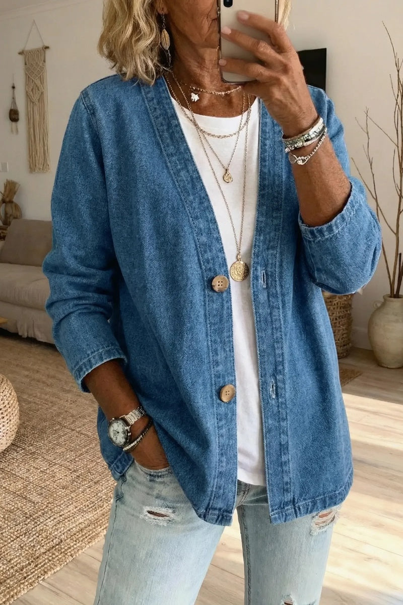 Lightweight Denim Cardigan