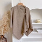 💚4pcs-Women's Soft Wool-Blend Wrap Cardigan – Cozy Open-Front Shawl Sweater for Fall