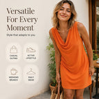 Women's Elegant Slim Fit Cowl Neck Dress