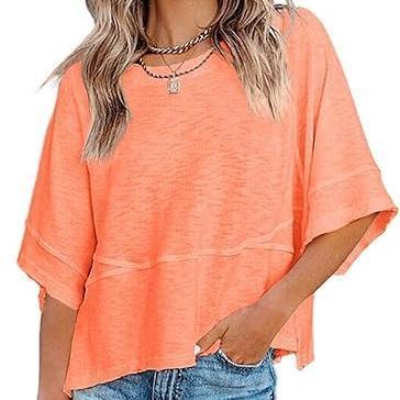 Lightweight Batwing Sleeve Tee – Crewneck, Relaxed Fit, Breathable
