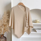 💚4pcs-Women's Soft Wool-Blend Wrap Cardigan – Cozy Open-Front Shawl Sweater for Fall