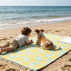 Organic Cotton Towel Backpack – 2-in-1 Convertible Beach Towel & Carry Bag, Sand-Repellent