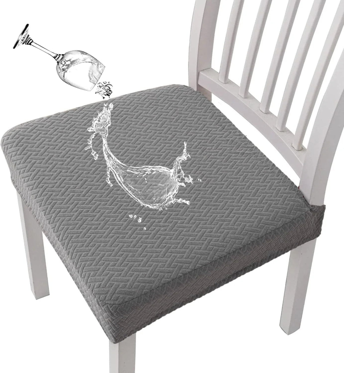 Jacquard Chair Seat Cover – Waterproof, Non-Slip, Machine Washable
