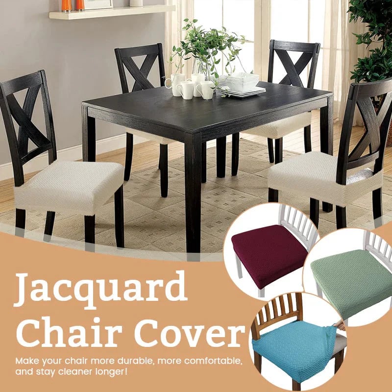 Jacquard Chair Seat Cover – Waterproof, Non-Slip, Machine Washable