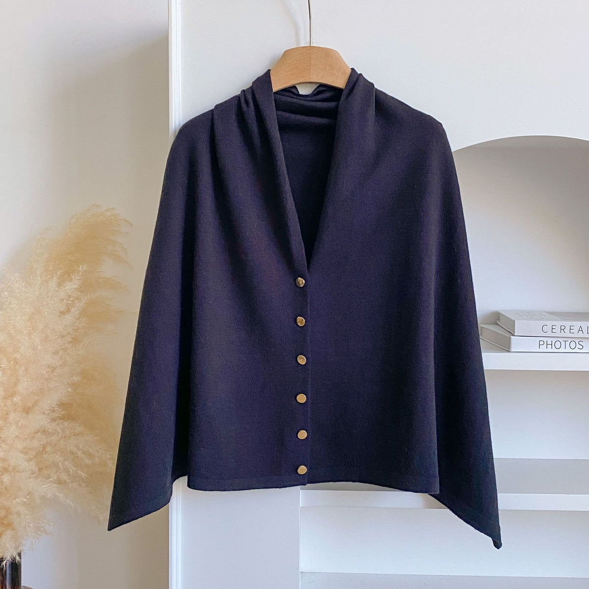 💚4pcs-Women's Soft Wool-Blend Wrap Cardigan – Cozy Open-Front Shawl Sweater for Fall