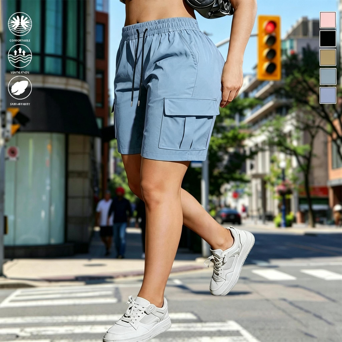 💚【LAST DAY SALE】Women’s outdoor cargo shorts—multi-pocket design