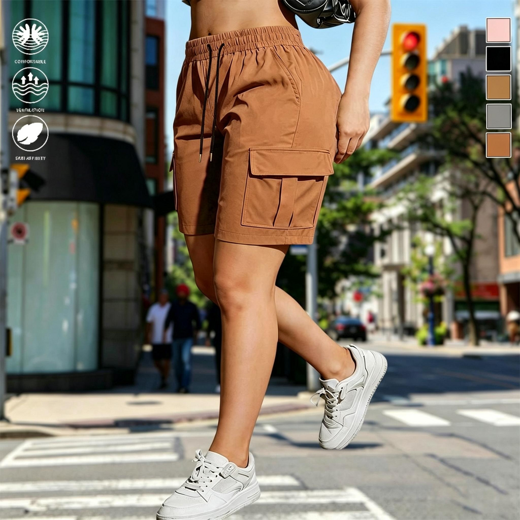 💚【LAST DAY SALE】Women’s outdoor cargo shorts—multi-pocket design