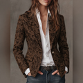 Georgina | Paisley Jacquard Fitted Blazer