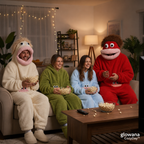 💚Funny Monster Fleece Onesie – Cozy Hooded One-Piece Pajamas