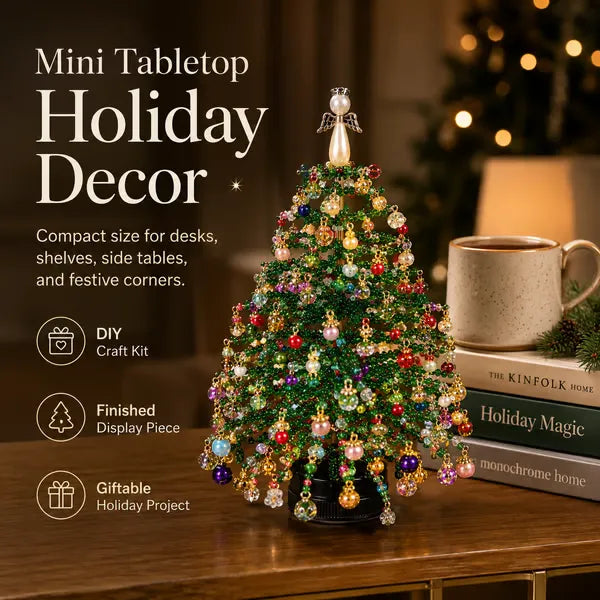 💚🎄✨ DIY Beaded Christmas Tree Kit – Create Your Own Sparkling Holiday Decoration