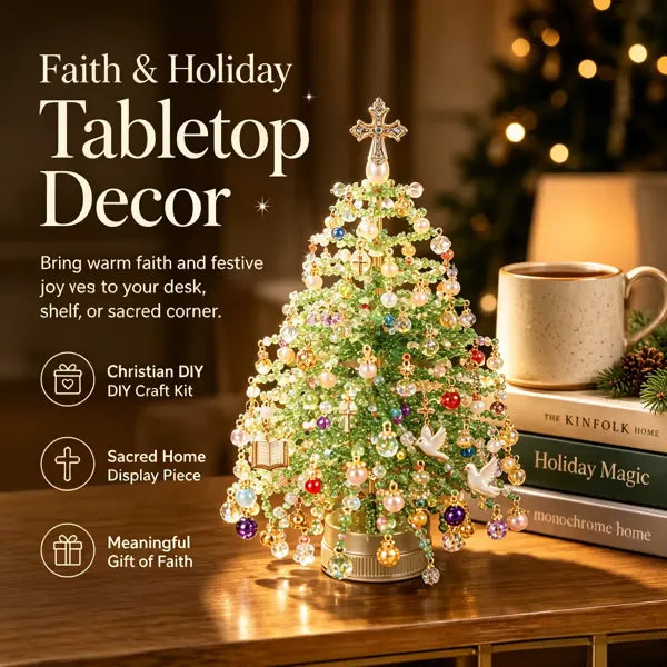 💚🎄✨ DIY Beaded Christmas Tree Kit – Create Your Own Sparkling Holiday Decoration